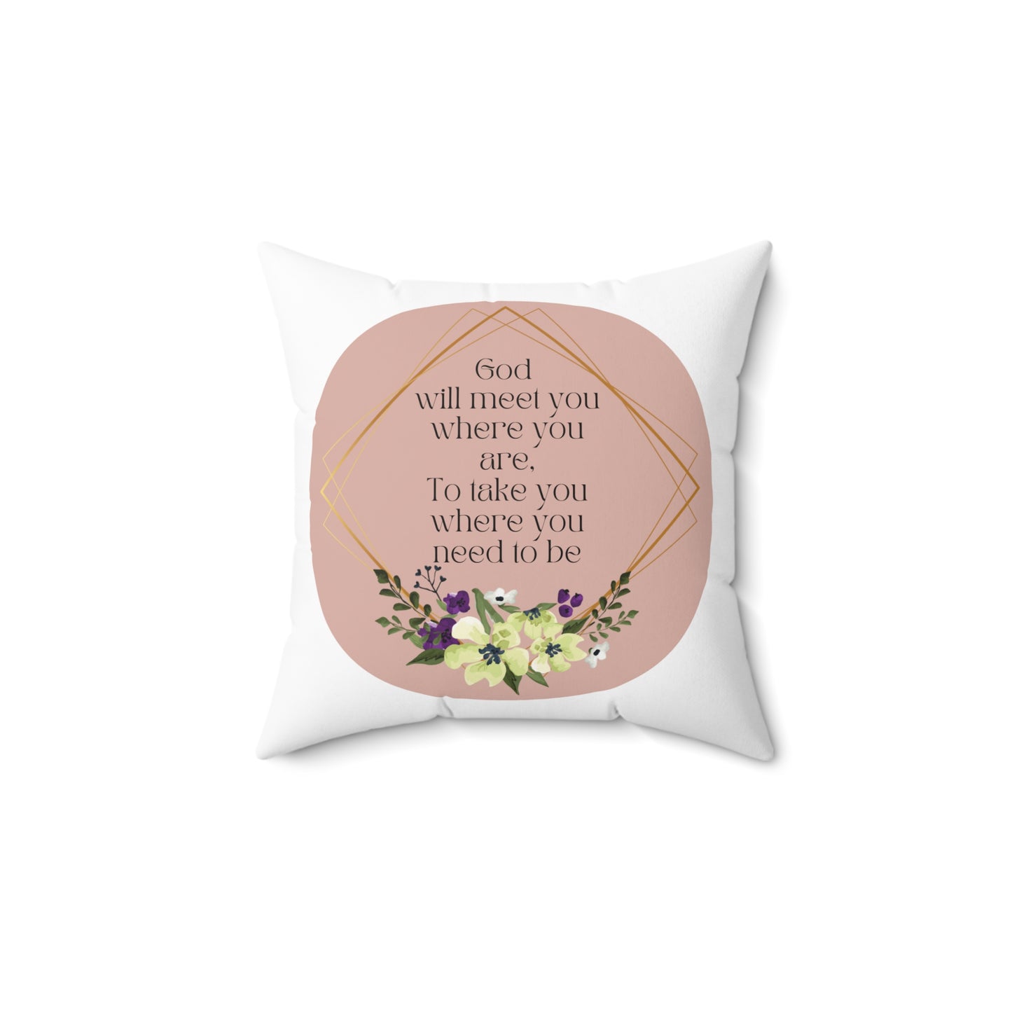 God Will Spun Polyester Square Pillow