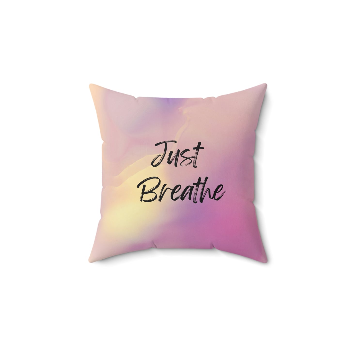 Just Breathe Spun Polyester Square Pillow