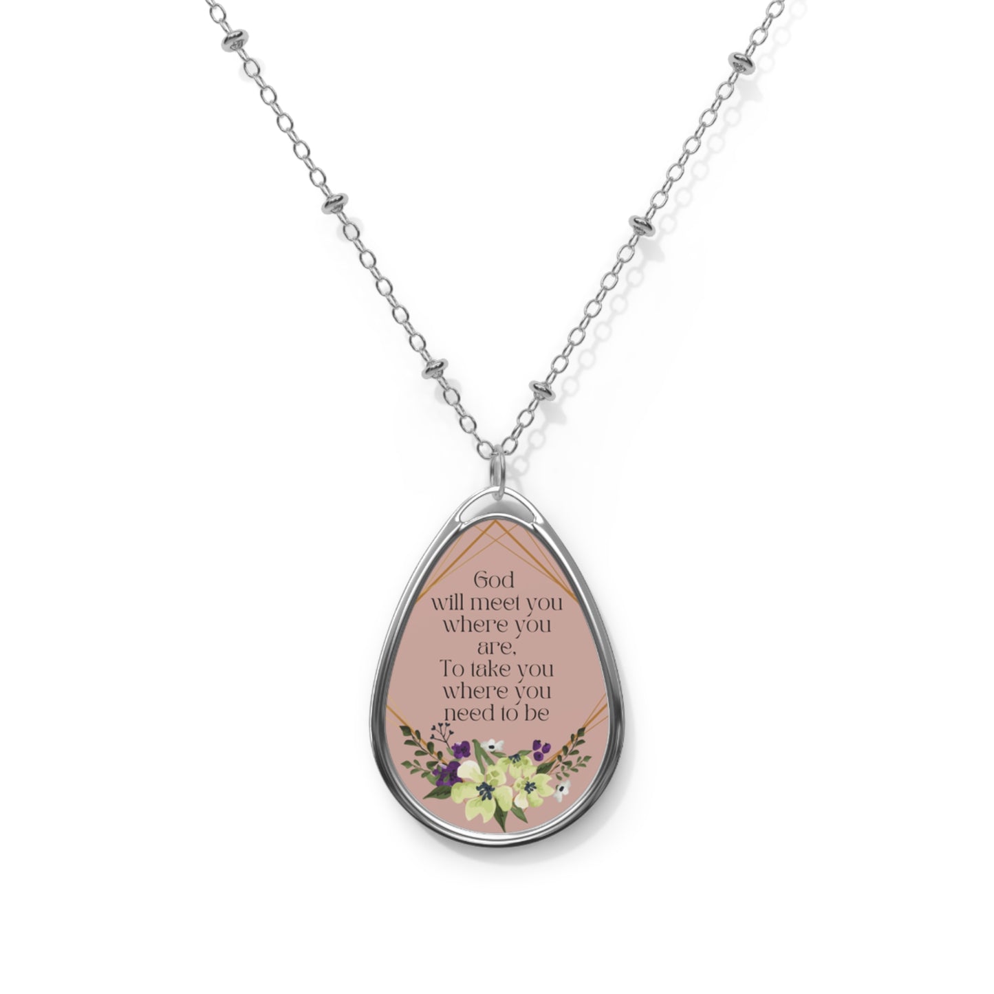 God Will Oval Necklace