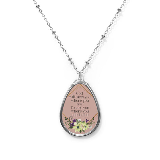 God Will Oval Necklace