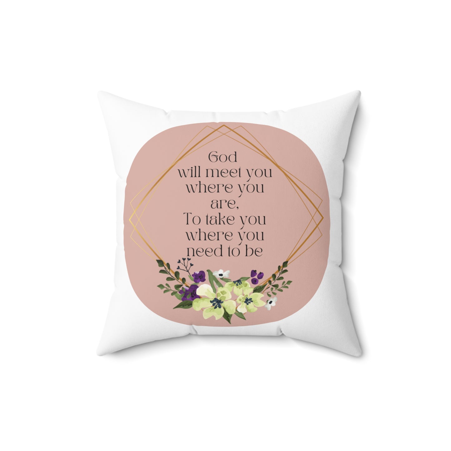 God Will Spun Polyester Square Pillow