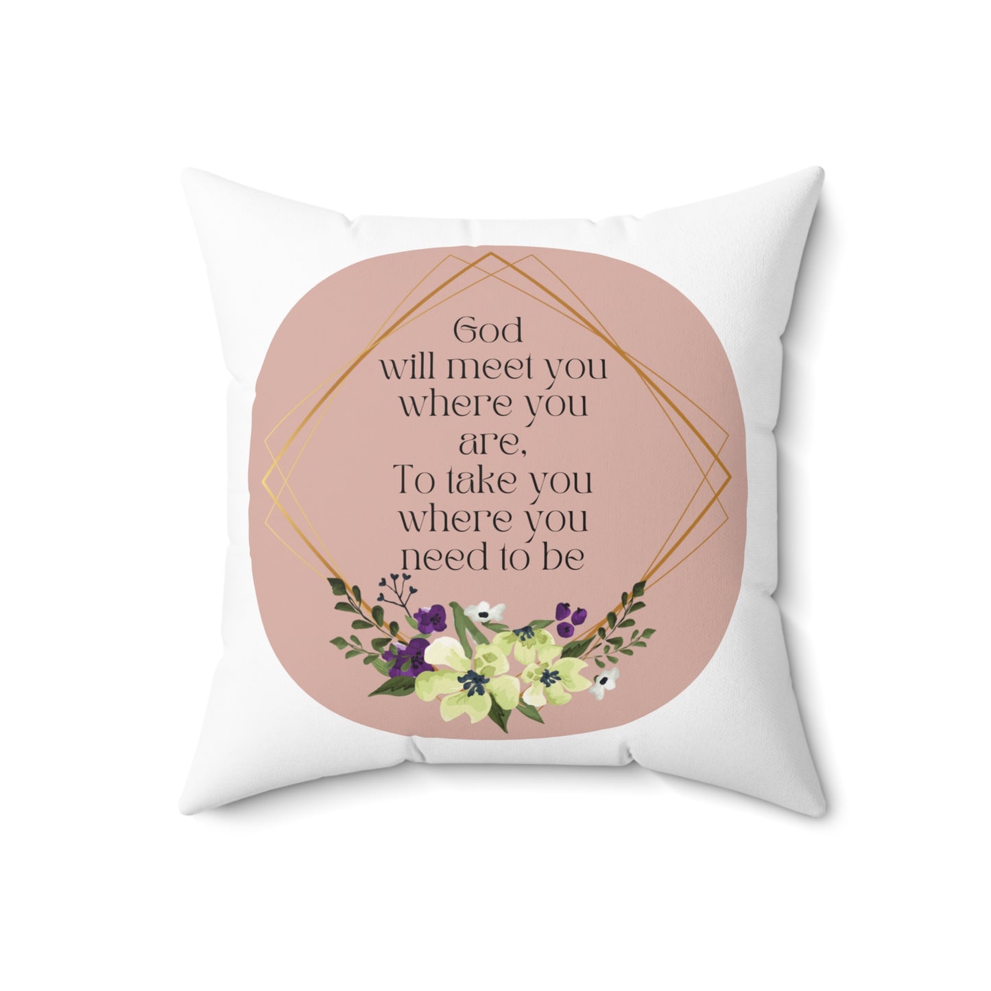 God Will Spun Polyester Square Pillow